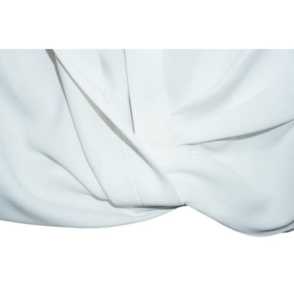 ZARA Women’s M White Draped Wrap Front Cropped Blouse Long Sleeve Made  Morocco - Picture 6 of 8